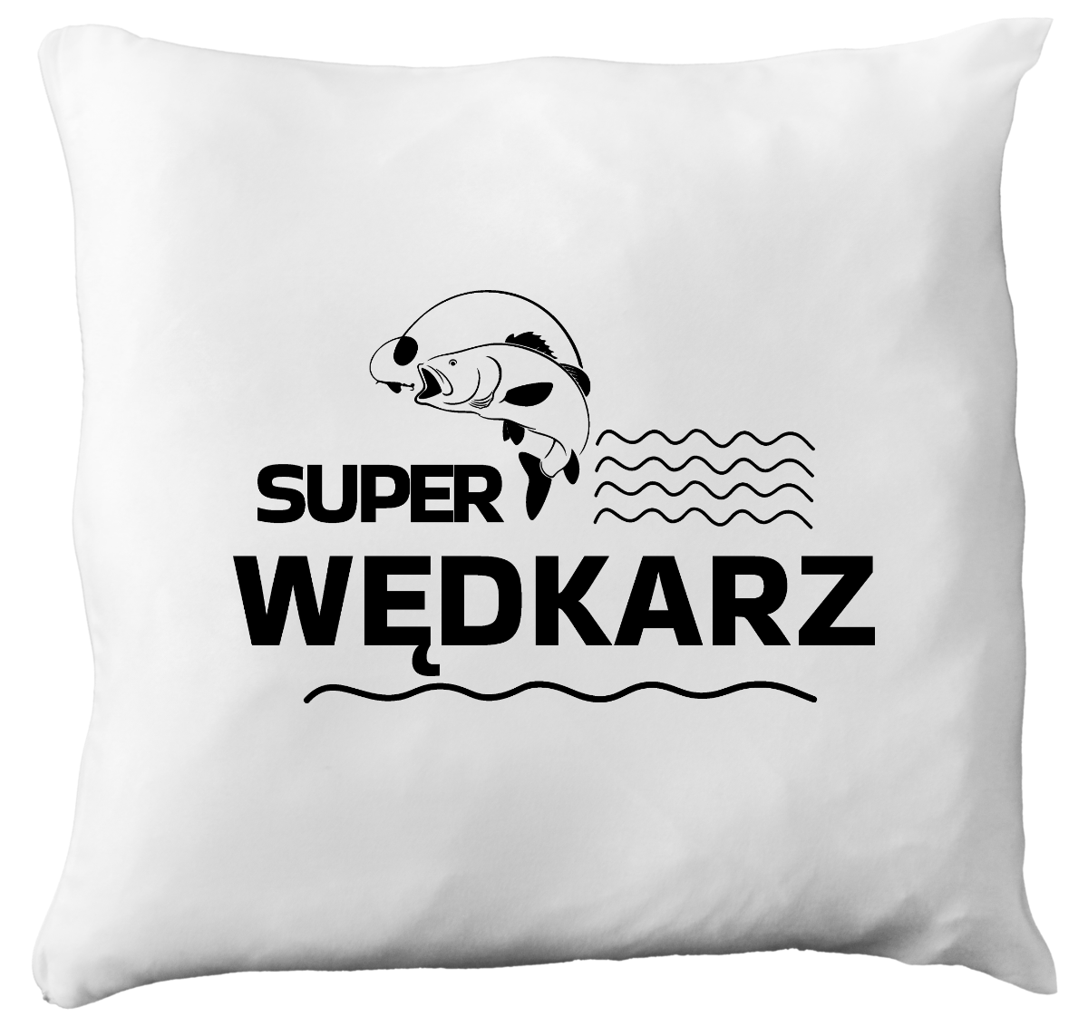 Poduszka z nadrukiem "Super wędkarz" - wędkarstwo #10