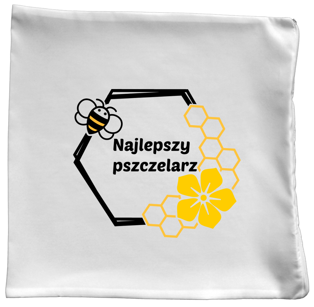 Poduszka dla pszczelarza z nadrukiem „ najlepszy pszczelarz” – pszczelarstwo #12