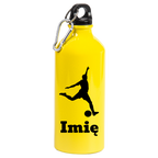 Bidon żółty 600 ml z grafiką piłkarza i własnym imieniem #7
