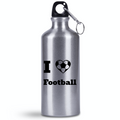 Butelka srebrna 500 ml dla kibica piłki nożnej z napisem "I LOVE FOOTBALL" #10