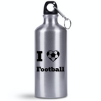 Butelka srebrna 500 ml dla kibica piłki nożnej z napisem "I LOVE FOOTBALL" #10