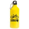 Bidon żółty 600 ml z grafiką roweru oraz dowolnym imieniem - rower #4