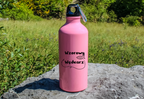 Butelka różowa 600 ml z nadrukiem "Wzorowy Wędkarz" - wędkarstwo #1