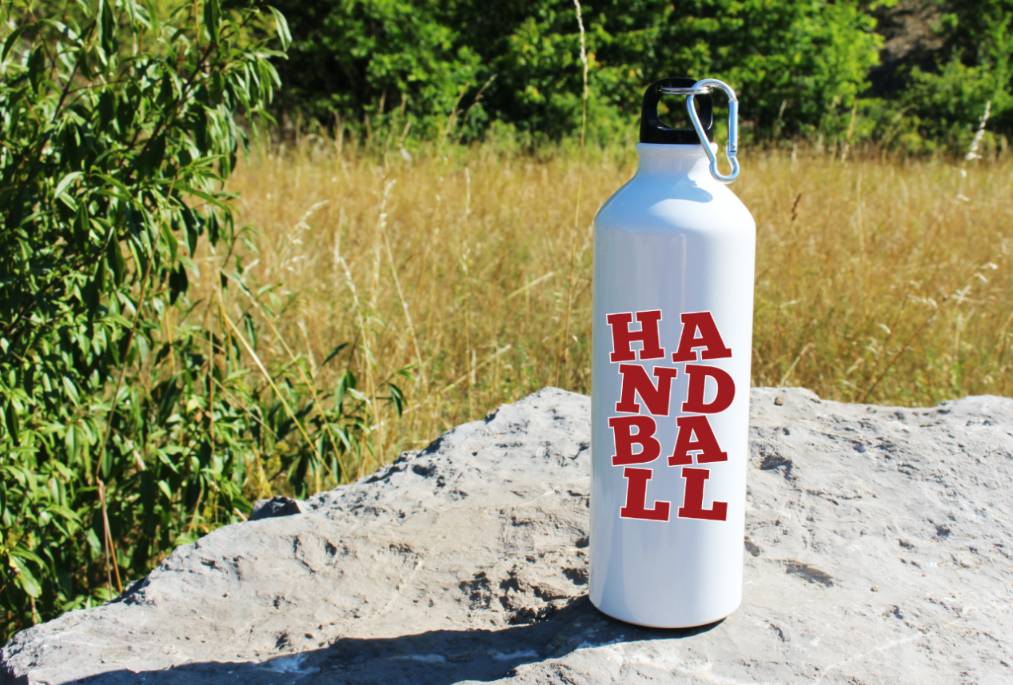 Butelka biała 800 ml z czerwonym napisem "HANDBALL" #4
