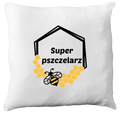 Poduszka dla pszczelarza z nadrukiem „Super pszczelarz” – pszczelarstwo #11