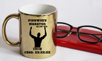 Kubek złoty – pamiątka po pierwszym maratonie + imię i czas – bieganie #10