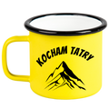 Kubek emaliowany żółty z nadrukiem „Kocham Tatry” – góry, Podhale, Tatry #3