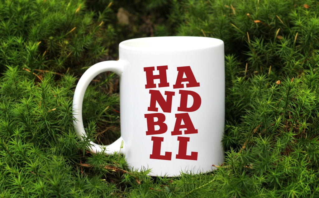 Kubek biały z czerwonym napisem "HANDBALL" #5