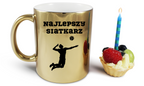 Kubek złoty z nadrukiem "Najlepszy Siatkarz" – siatkówka #6