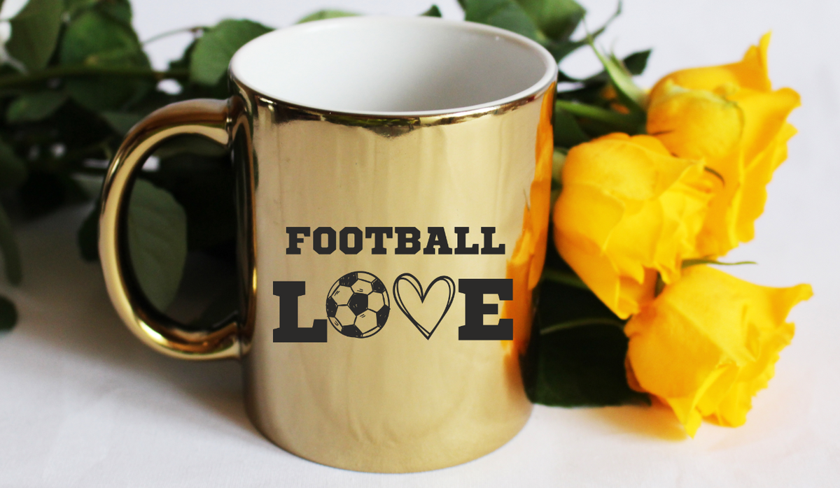 Kubek złoty z nadrukiem "FOOTBALL LOVE" #5