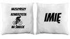 Poduszka z nadrukiem „Najszybszy rowerzysta na świecie” – dla rowerzysty #12