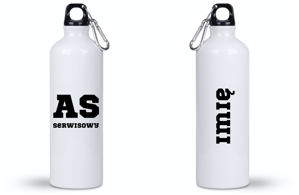 Bidon biały 800 ml z napisem: "AS SERWISOWY" #7