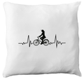 Poduszka z grafiką "Rowerowe EKG, linia życia" – dla rowerzystki #6