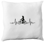 Poduszka z grafiką "Rowerowe EKG, linia życia" – dla rowerzystki #6