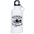 Butelka biała 400 ml z nadrukiem „Działka to nie hobby, to styl życia” – ogród, działka #8