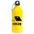 Butelka żółta 600 ml z grafiką namiotu i imieniem do wyboru – camping, namiot, podróże #5