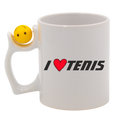 Kubek z piłką i grafiką: I LOVE TENIS #1