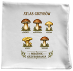 Poduszka prezent dla grzybiarzy z nadrukowaną grafiką "Atlas Grzybów" - grzyby #7