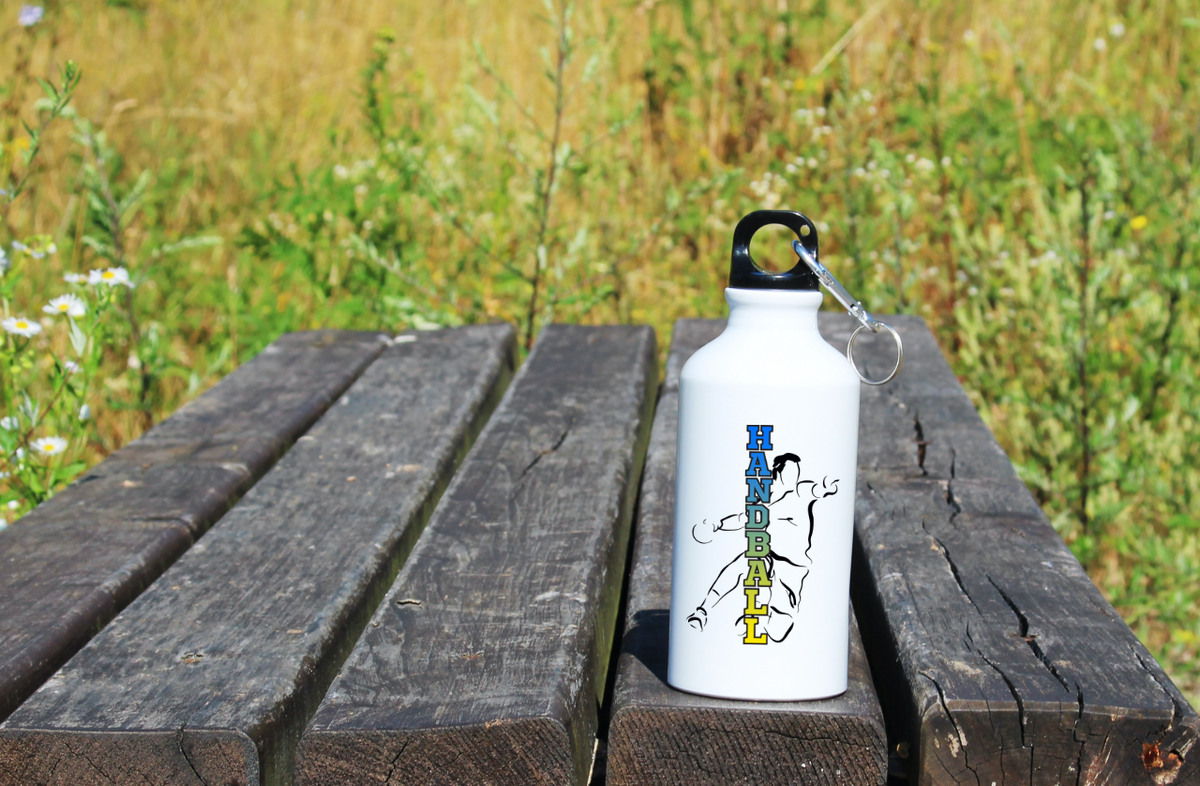 Bidon na wodę 400 ml napis "HANDBALL" i grafiką piłkarza #1