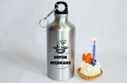 Butelka srebrna 500 ml z nadrukiem "Super wędkarz" – wędkarstwo #8