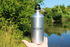 Butelka srebrna 500 ml z grafiką siatkarskie EKG – siatkówka #2