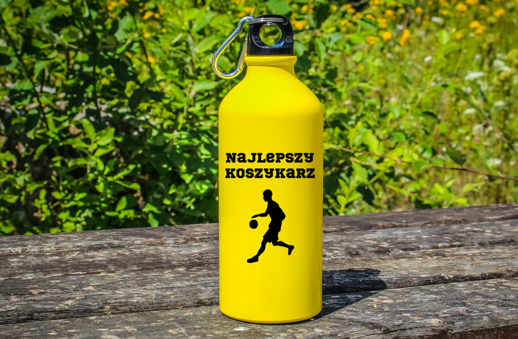 Bidon żółty 600 ml – koszykówka z napisem "Najlepszy Koszykarz" #4