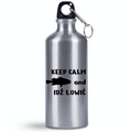 Butelka srebrna 500 ml z nadrukiem "KEEP CALM and IDŹ ŁOWIĆ" – wędkarstwo #5