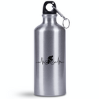 Bidon srebrny 500 ml na rower z grafiką rowerowego EKG – dla rowerzysty #6