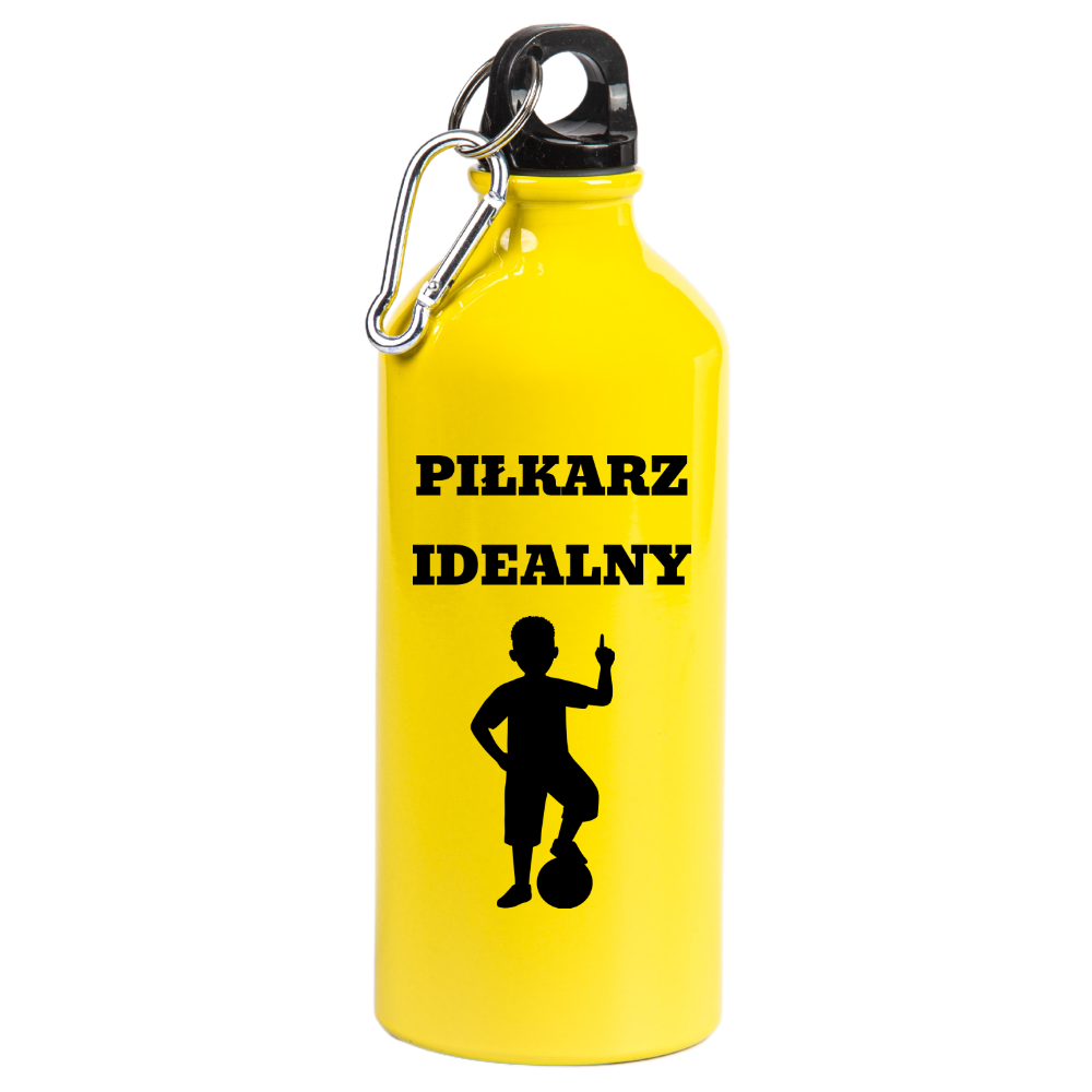 Bidon żółty 600 ml z napisem "Piłka Idealny" –  dla dziecka, piłka nożna #4