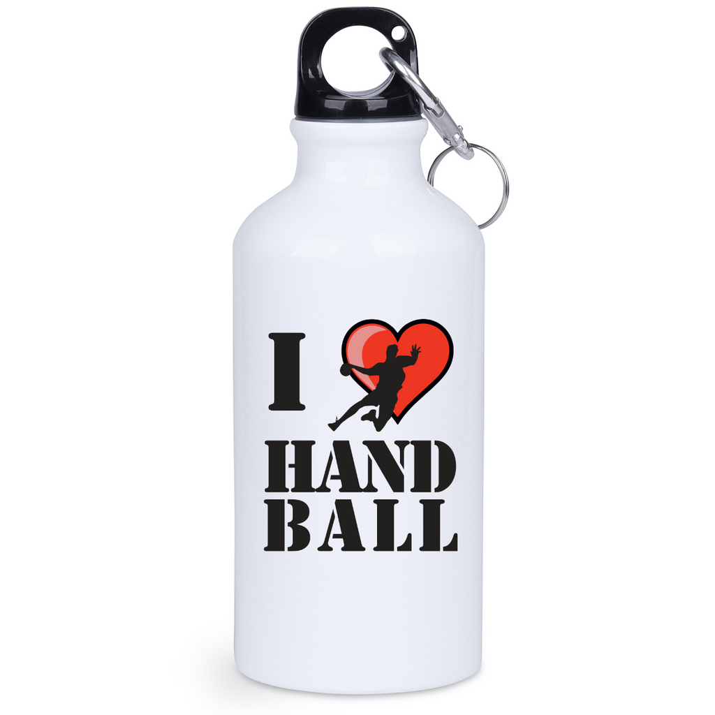 Butelka 400 ml grafika serce napis "I love handball" #3