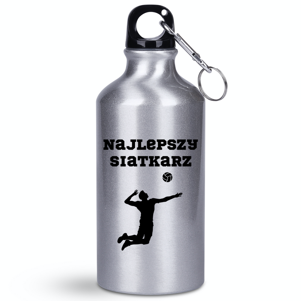 Butelka srebrna 400 ml z napisem "Najlepszy Siatkarz" #7