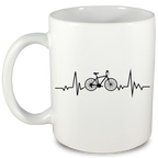 Kubek biały z grafiką "Rowerowe EKG, linia życia" – dla rowerzystów #4