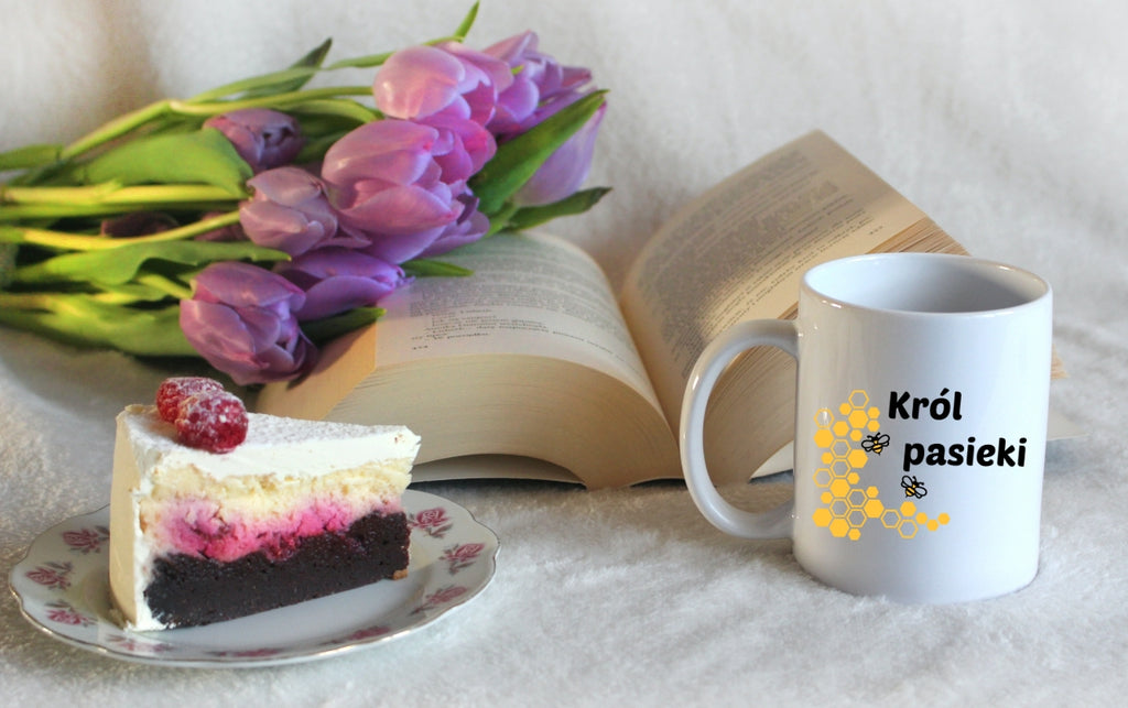 Kubek biały dla pszczelarza "Król pasieki" #10