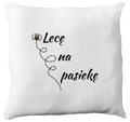 Poduszka dla pszczelarza z nadrukiem „Lecę na pasiekę” – pszczelarstwo #8