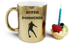 Kubek biały z nadrukiem "Super Pomocnik" – piłka nożna #10