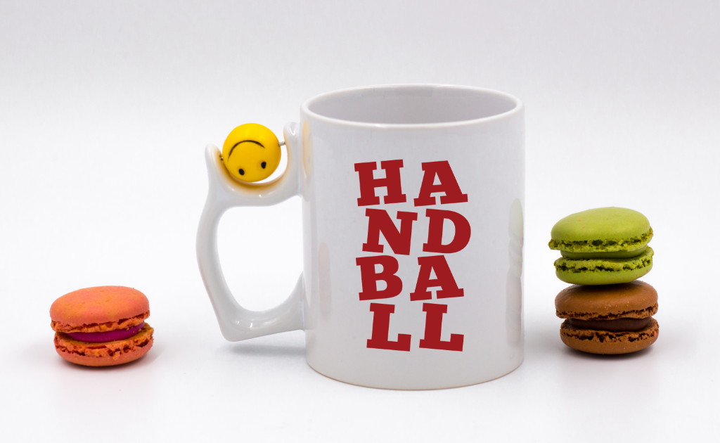 Kubek z piłką i czerwonym napisem "HANDBALL" #5