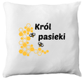 Poduszka dla pszczelarza z nadrukiem „Król pasieki” – pszczelarstwo #10