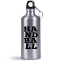 Butelka srebrna 500 ml – piłka ręczna, czarny napis "HANDBALL" #2