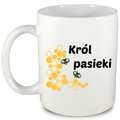Kubek biały dla pszczelarza "Król pasieki" #10