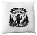 Poduszka prezent dla miłośniczki grzybów z nadrukiem "Najlepsza Grzybiarka" - grzyby #3