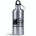 Bidon srebrny 500 ml z nadrukiem "Pakuję plecak, ruszam w Tatry" - Podhale, Zakopane, góry #1