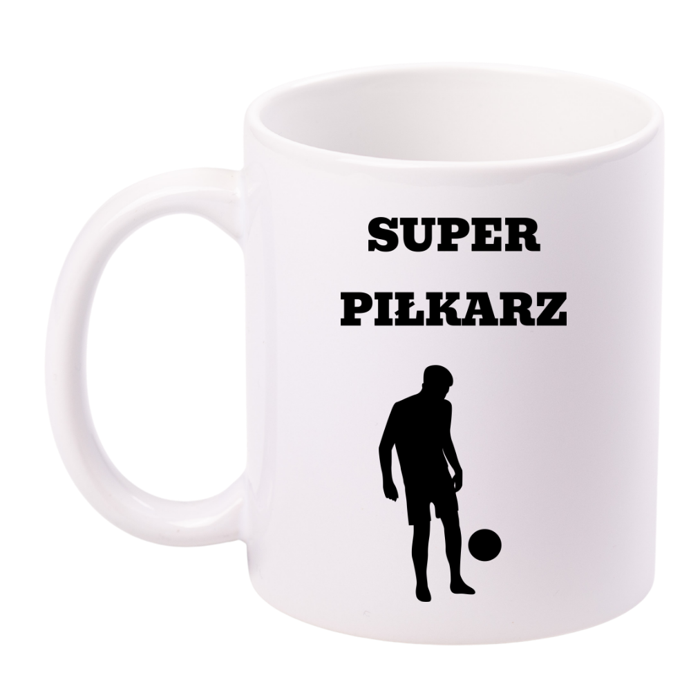 Kubek biały z nadrukiem "Super Piłkarz" - piłka nożna #10