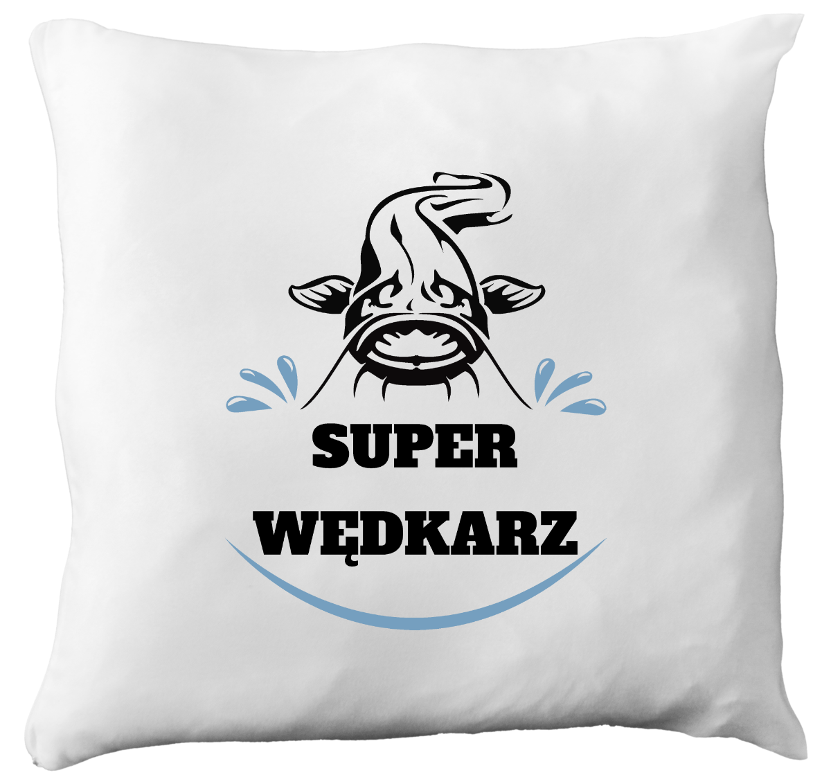 Poduszka z nadrukiem "Super wędkarz" - wędkarstwo #8