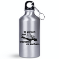 Butelka srebrna 400 ml z nadrukiem „W górach jest wszystko co kocham” #3