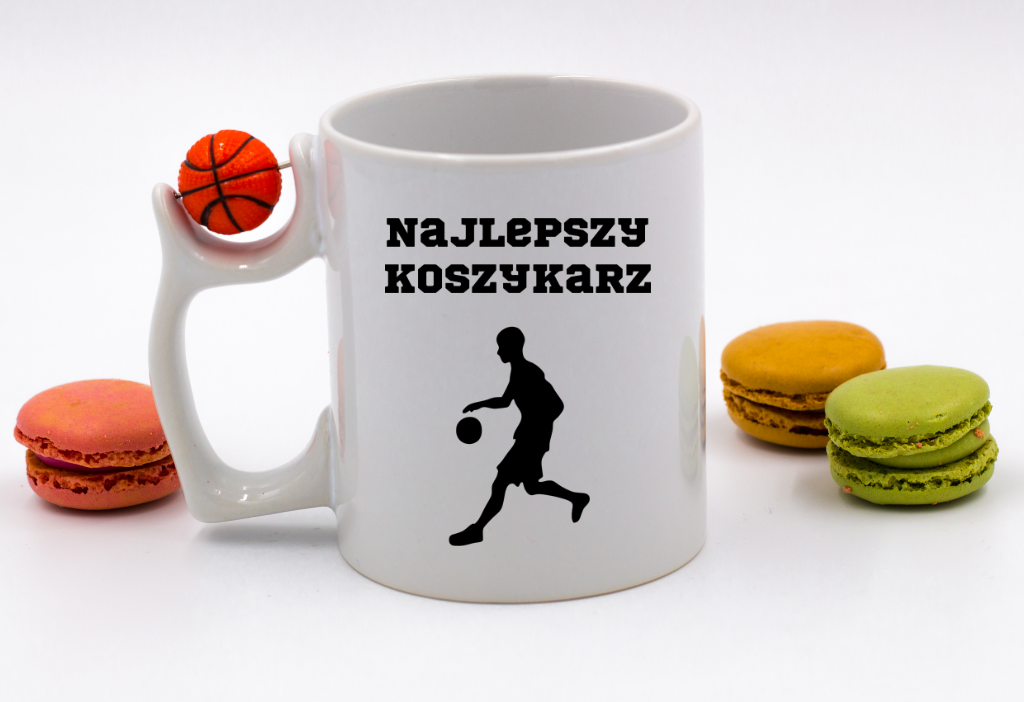 Kubek z piłką i nadrukiem "Najlepszy Koszykarz" – koszykówka #8