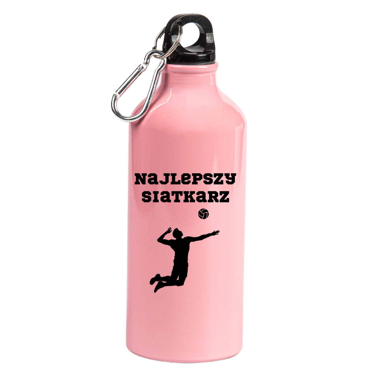 Butelka różowa 600 ml z nadrukiem "Najlepszy Siatkarz" #6