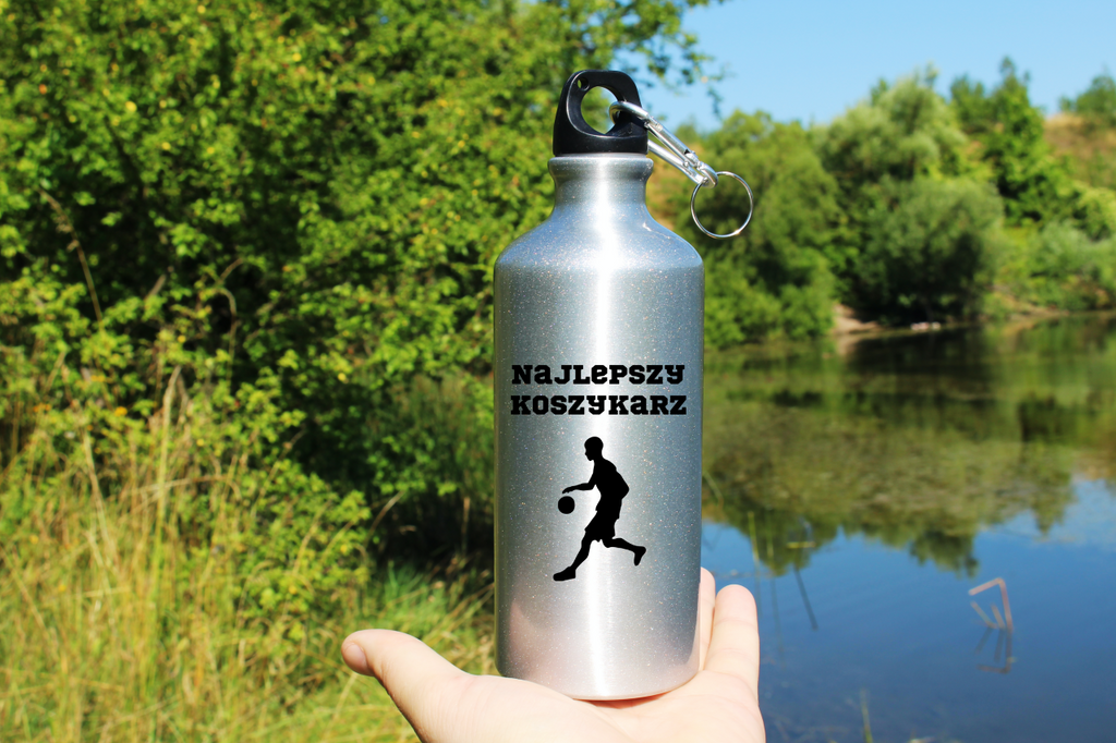 Butelka srebrna 500 ml z nadrukiem "Najlepszy Koszykarz" #6