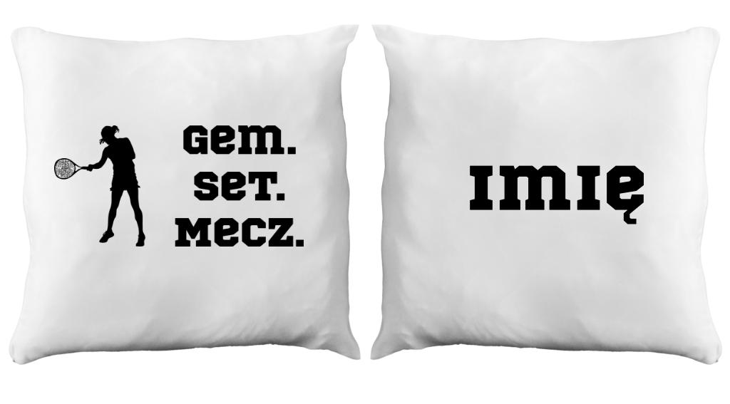 Poduszka z napisem "Gem Set Mecz" – damska #8