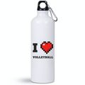Butelka biała 800 ml z nadrukiem "I LOVE VOLLEYBALL" #1