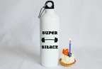 Butelka biała 800 ml na siłownię z napisem „Super Siłacz” #3